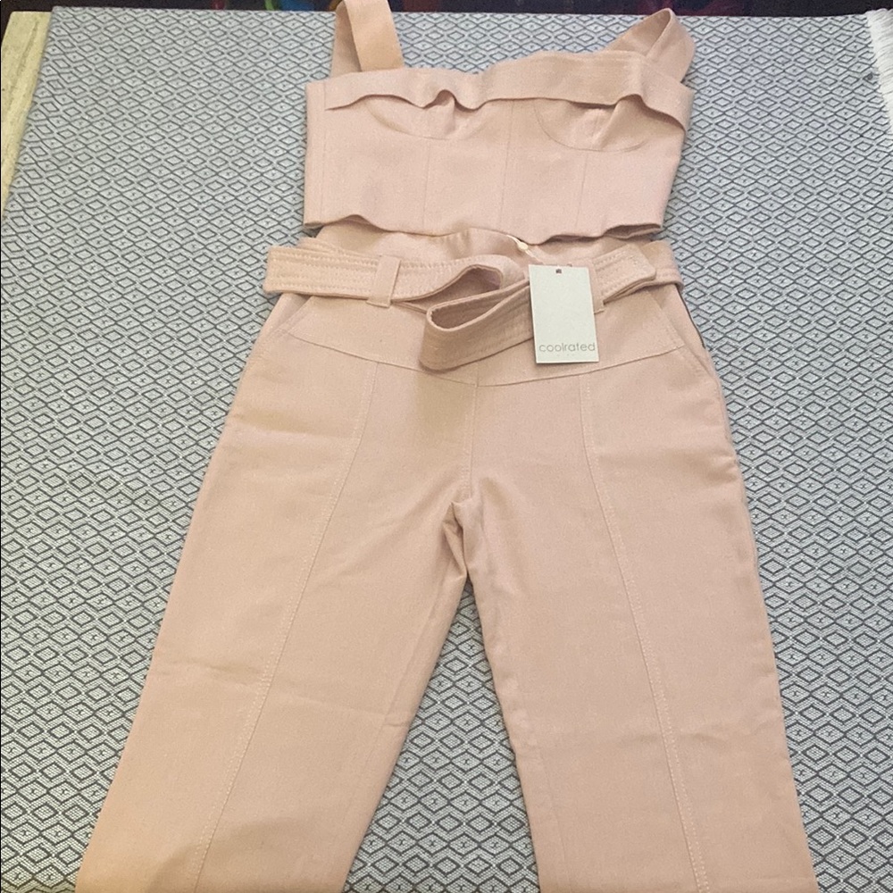 New-COOLRATED Miami Elegant Pants Size: XS Top is free Size:M Color: Poli pink